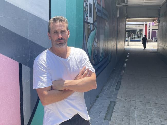 Daniel Beattie, who takes daily clips of drug affected or mentally ill people wreaking havoc in the CBD is determined to remain the city's megaphone until the streets of Maryborough are made safer. PHOTO: Phillip Clynes-Clinton.