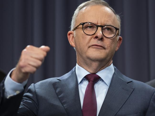 CANBERRA, AUSTRALIA - MARCH 23: Prime Minister, Anthony Albanese holds a press conference with the Minister for Indigenous Australians, Linda Burney, the Attorney-General, Mark Dreyfus, Senator Malarndirri McCarthy, Senator Patrick Dodson, and members of the Referendum Working Group hold a press conference at Parliament house in Canberra. Picture: NCA NewsWire / Martin Ollman