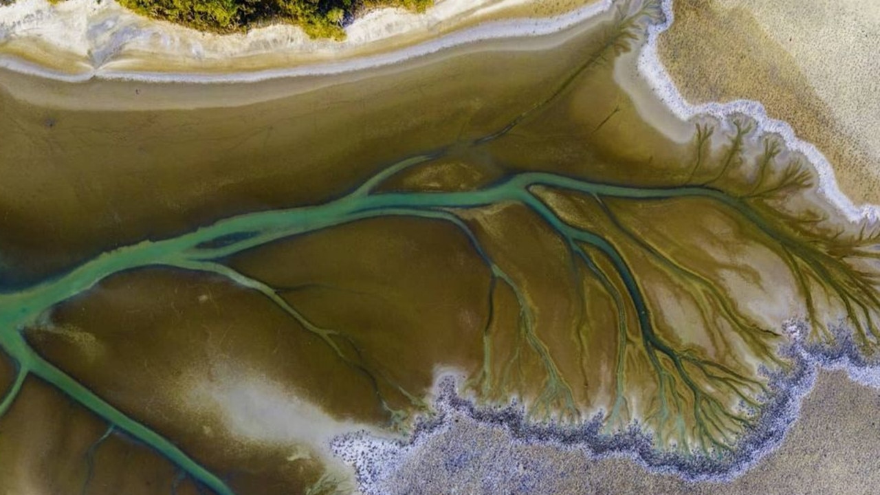 Incredible aerial photos of Cakora Lake NSW after a storm. Picture: Derry Moroney Photography