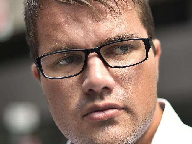 Gable Tostee arrives at the Supreme Court in Brisbane.