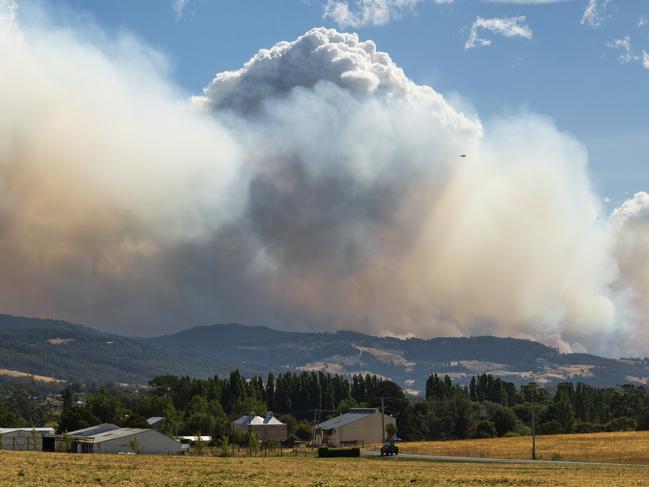 2019 January Bushfires Huon Fires Glen Huon Water Bomber 737 Nick Monk / READERS PICTURE