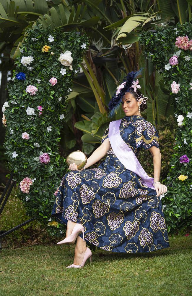 Fashions on the Field winner Nadine Dimitrioski at Weetwood raceday at Clifford Park, Saturday, September 28, 2024. Picture: Kevin Farmer