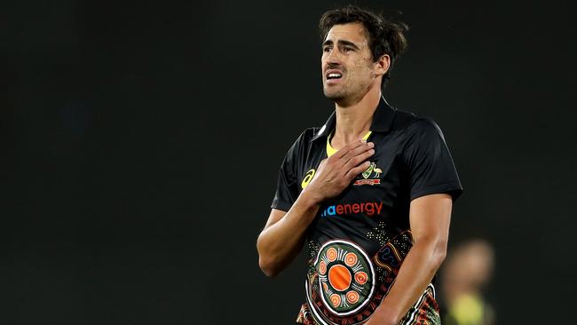 Mitchell Starc is preparing for Australia’s five-match T20 series against the West Indies. Picture: Mark Kolbe/Getty Images