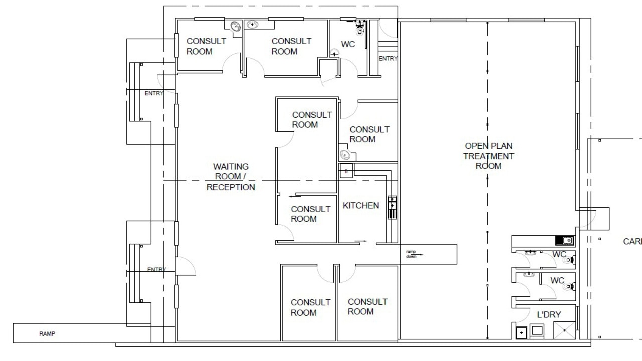 Concept designs for the proposed expansion of Bundaberg Physiotherapy Centre and Sports Injury Clinic on Crofton St.