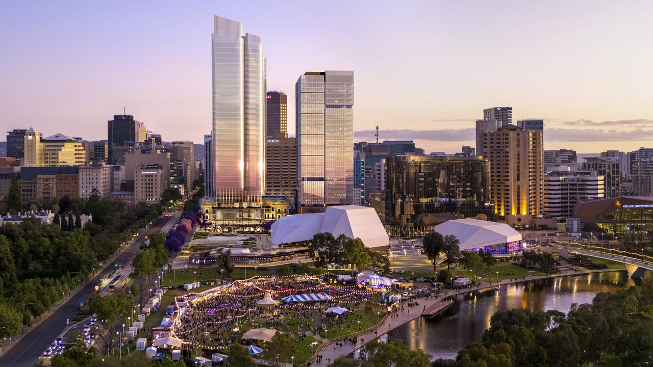 New landmark second tower at the Festival Plaza site. Picture: Walker Corporation