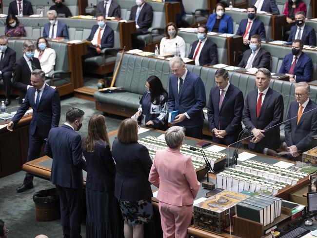 Prime Minister Anthony Albanese and his MPs voted for the standing order amendments on Wednesday. Picture: NCA NewsWire / Gary Ramage