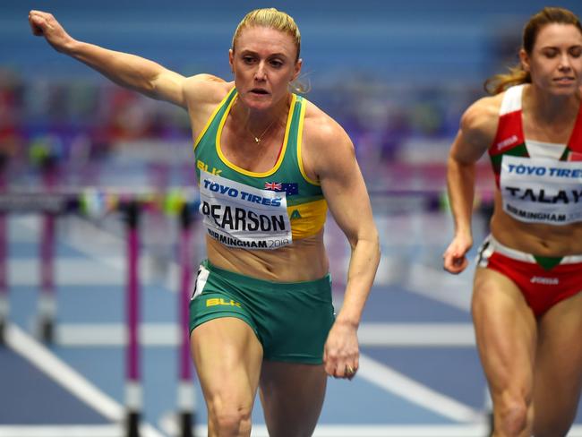 Sally Pearson of Australia competes in the heat of the Women's 60m Hurdles during Day Two of the IAAF World Indoor Championships