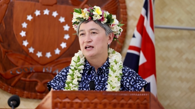 Foreign Affairs Minister Penny Wong on a visit to the Cook Islands this week. Picture: Department of Foreign Affairs via NCA NewsWire