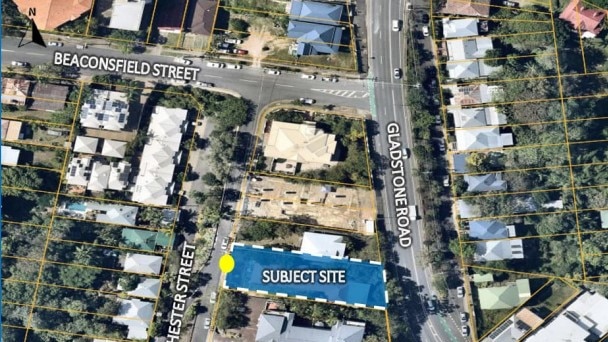 Aerial view of the site.