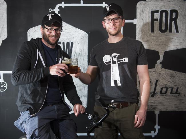 Chris Sidwa and Andrew Fineran from Batch Brewing Company in Marrickville. Photos: Chris McKeen