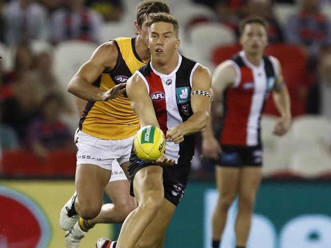 St Kilda took advantage of Hawthorn’s slow start. (Photo by Darrian Traynor/Getty Images)