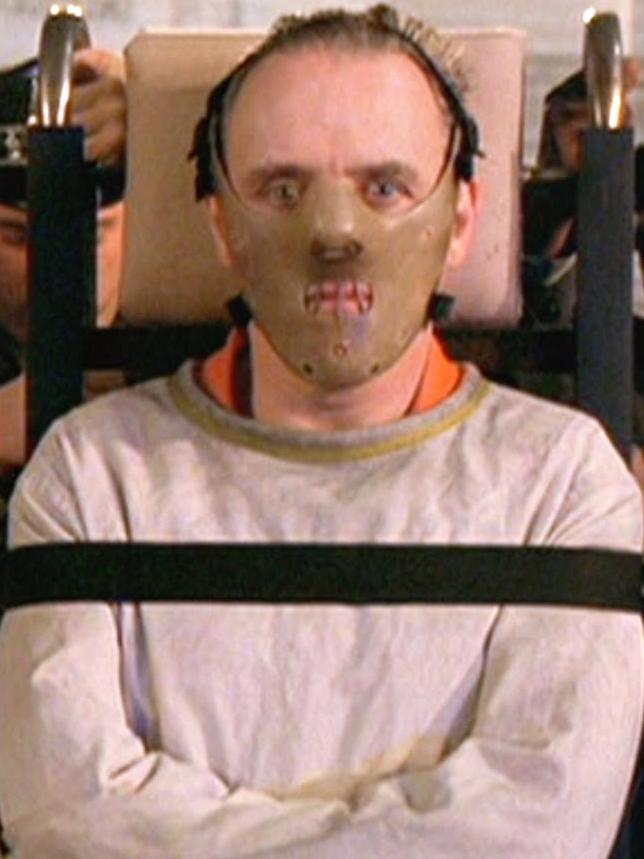 Anthony Hopkins as Hannibal Lecter in The Silence of the Lambs. Picture: Supplied