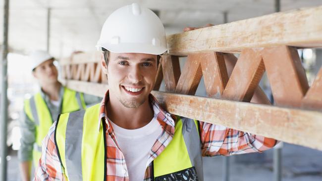 Men working in areas such as construction are earning tens of thousands of more a year than women in female-dominated fields. Picture: iStock