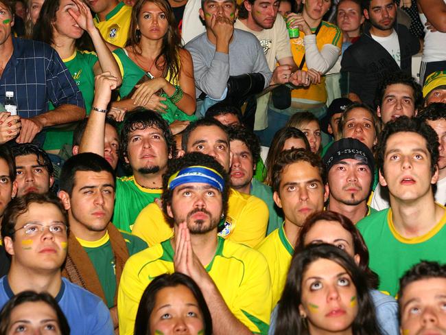 World Cup 2006 soccer fans partying at Home Nightclub at Darling Harbour. Picture: Bill Hearne.