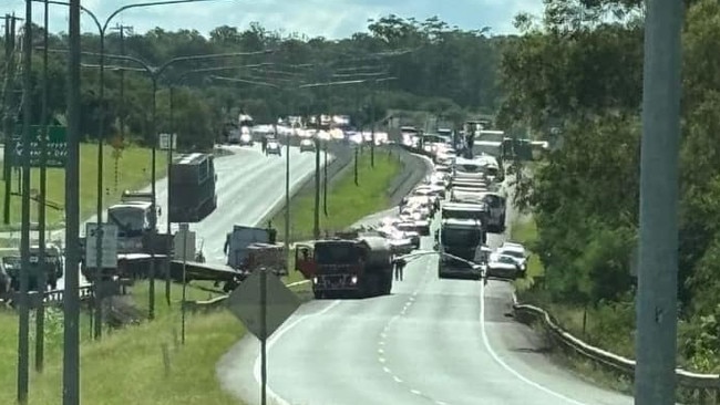 Delays on the Warrego Highway following Monday's crash.