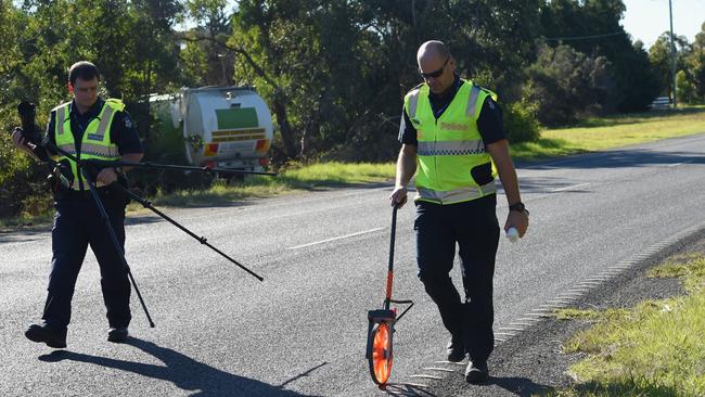 Police are investigating the cause of the horror smash this morning. Picture: Nicole Garmston