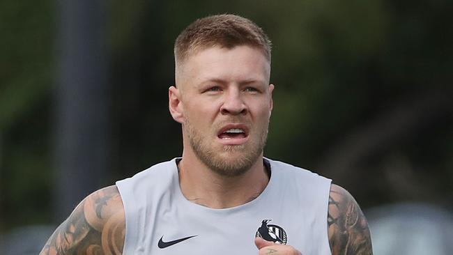 Jordan De Goey at Collingwood football training. Friday, January 10, 2025. Picture: David Crosling