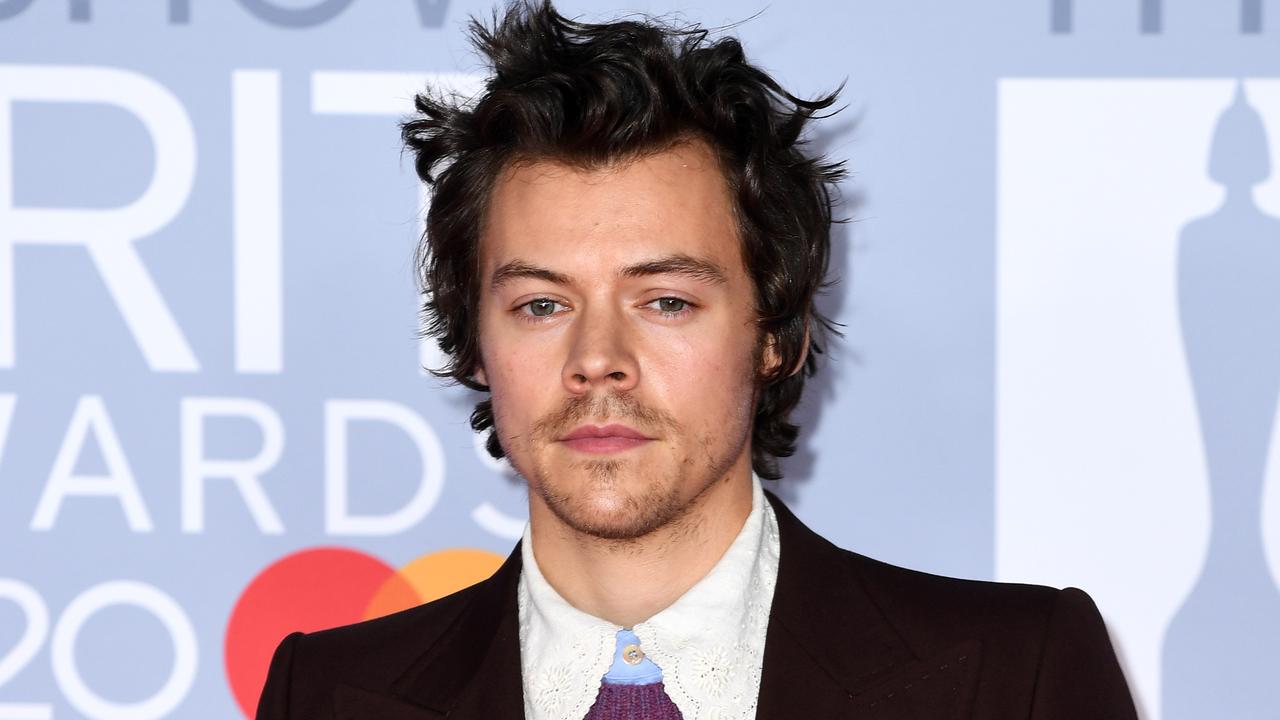 Harry Styles arriving at the 2020 Brit Awards on Wednesday. Picture: Gareth Cattermole/Getty Images