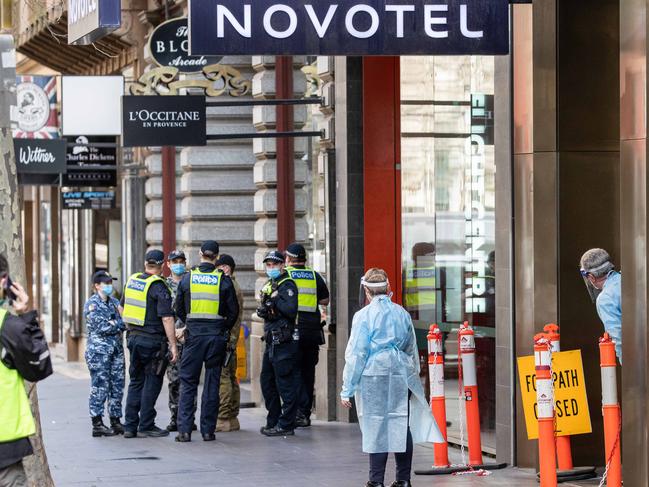 The Novotel in Melbourne’s CBD. Picture: Jason Edwards