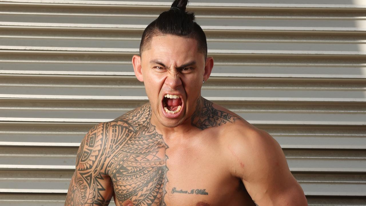 Former NRL player Daniel Vidot is now hoping to make it big in the WWE. Picture: Annette Dew