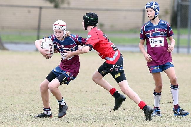 A Rugby League Gold Coast junior gala day at Burleigh Bears Junior Rugby League Club. Under 14s. Mudgeeraba vs Ormeau. 5 September 2021 Miami Picture by Richard Gosling