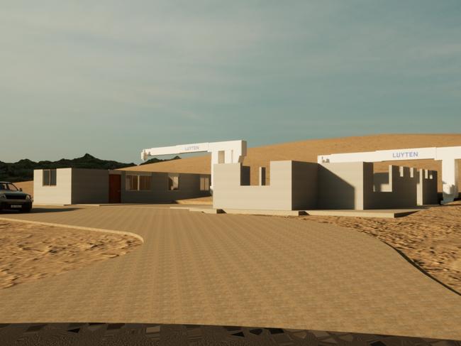 Luyten will build five 3D printed homes in the Northern Territory. Picture: Luyten