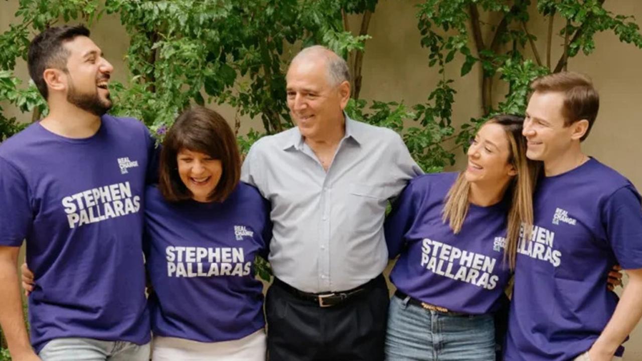Former Director of Public Prosecutions for South Australia Stephen Pallaras KC, centre, is standing as an independent at the next state election. Picture: Supplied
