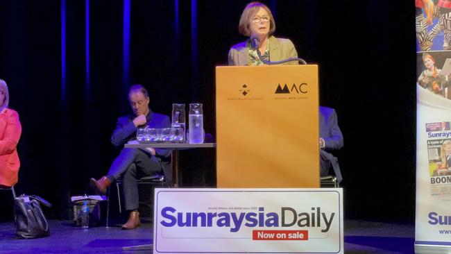 Federal MP Anne Webster speaks at the forum in Mildura.