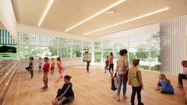 A dance class area as part of the new Palm Beach aquatic centre on the Gold Coast.