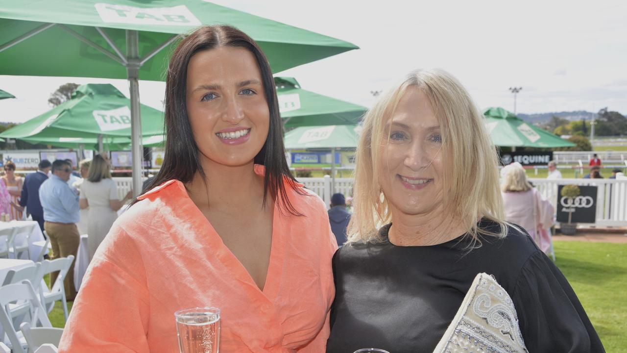 Lauren and Sandra Bell at the 2023 Audi Centre Toowoomba Weetwood race day at Clifford Park Racecourse.