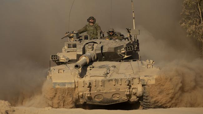 Israeli soldiers on the border with the Gaza Strip in July. Picture: AFP