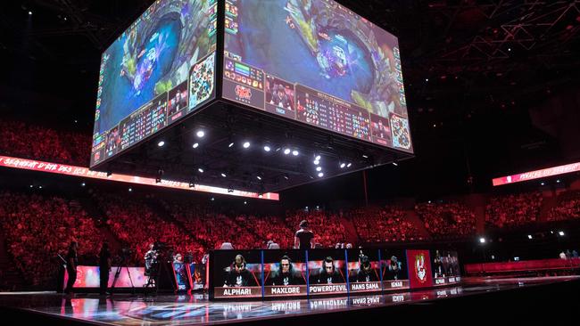 eSports are played in stadiums in front of huge crowds. Picture: AFP