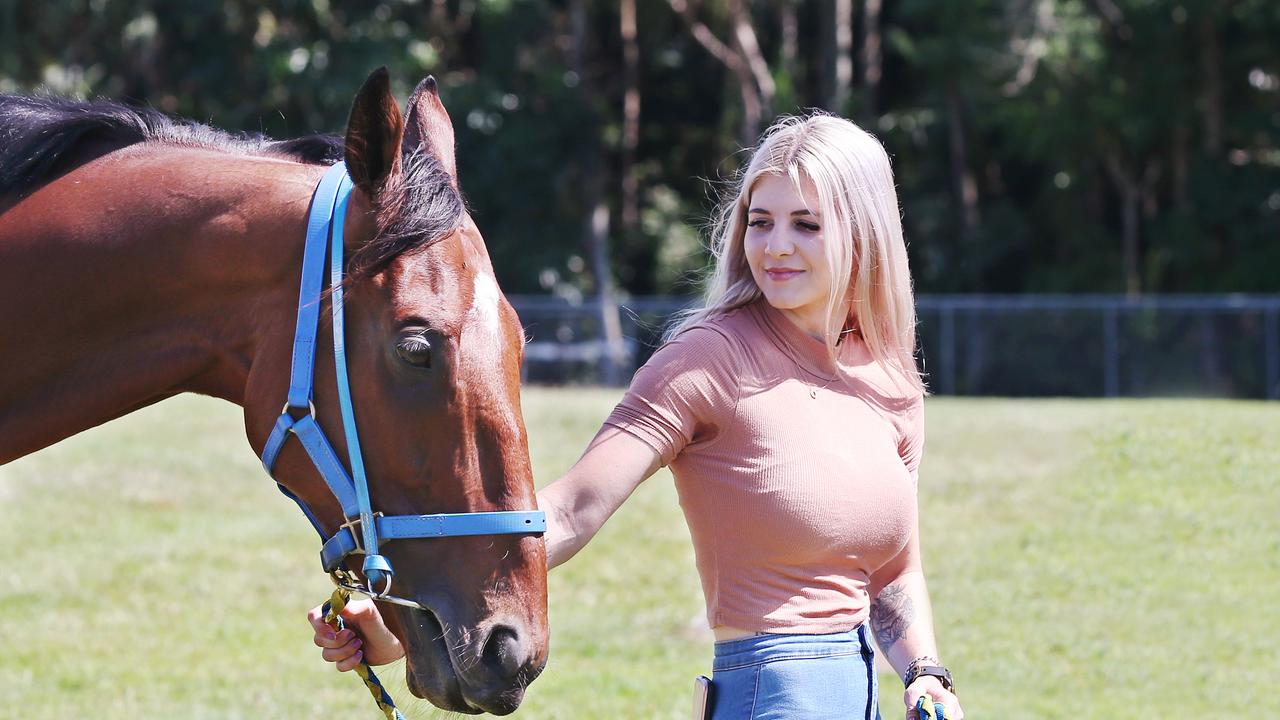 Jockey Krysten Swaffer with Salesman, who will race in the Cairns Cup this weekend, held at the Cairns Jockey Club, Cannon Park. PICTURE: Brendan Radke