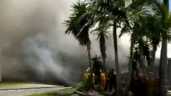 Video shows smoke billowing from the home. Photo: Supplied