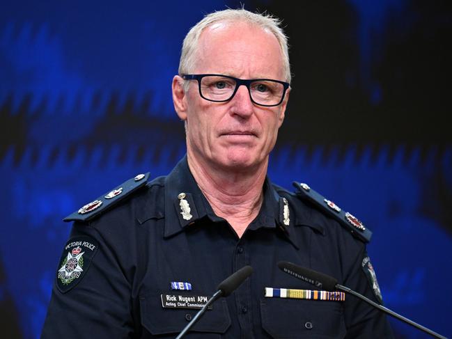 Victoria Police Acting Chief Commissioner Rick Nugent allegedly took no steps to advocate for Mr Paterson’s reappointment. Picture: AAP