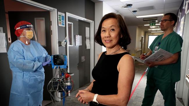 Joondalup acting CEO Amanda Ling in the COVID ward. Picture: Colin Murty