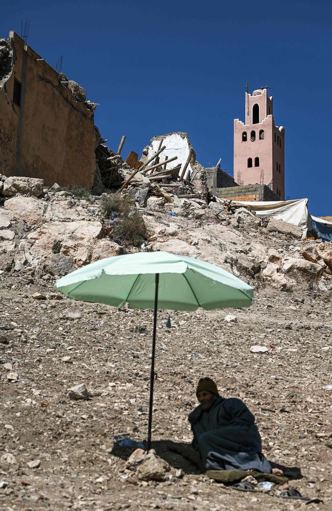 The village of Moulay Brahim in al-Haouz province in the High Atlas mountains of central Morocco after the 6.8 magnitude quake. Picture: AFP