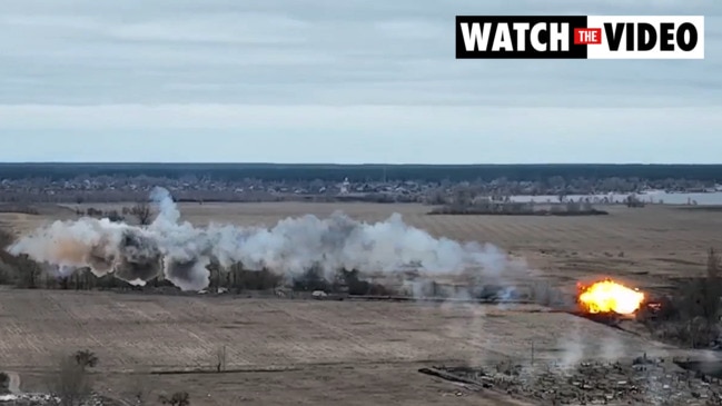 Ukraine Russia live updates: Russian helicopter blown out of sky as war ...