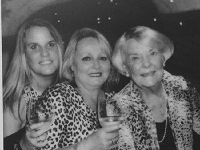 Maddie Riewoldt (left) with her mum Fiona Riewoldt and grandmother Fay Hean.