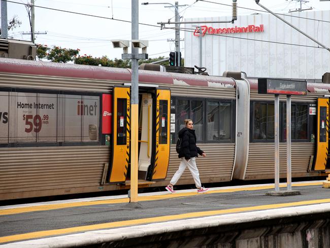 Generic image of a Queensland rail train and passengers at the Eagle Junction Train Station  1st June 2024 Picture David Clark