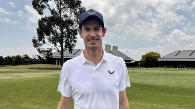 Former tennis ace Andy Murray has paid a surprise visit to the Metropolitan Golf Club. Picture: Supplied/Instagram