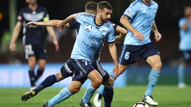 Michael Zullo on the ball for Sydney FC. Picture: AAP 