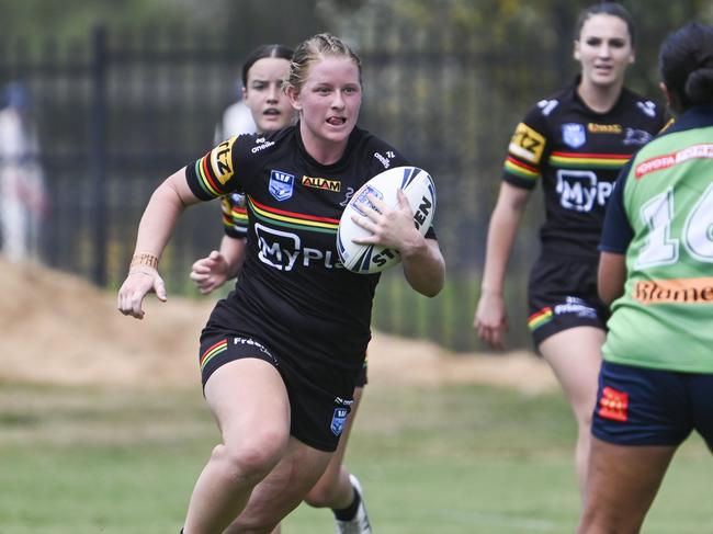 CANBERRA, AUSTRALIA, NewsWire Photos. MARCH 9, 2024: Westpac Tarsha Gale Cup - NSWRL Junior Reps Round Six Canberra Raiders vs Penrith Panthers at Raiders Belconnen in Canberra. Picture: NCA NewsWire / Martin Ollman