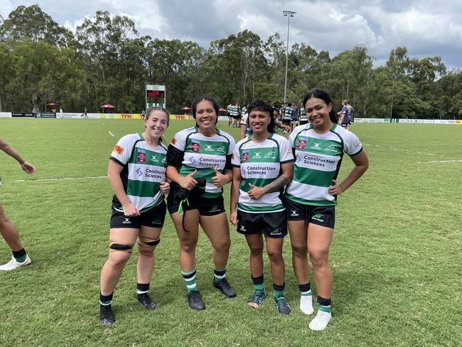 The Sunnybank women were delighted after thw win.