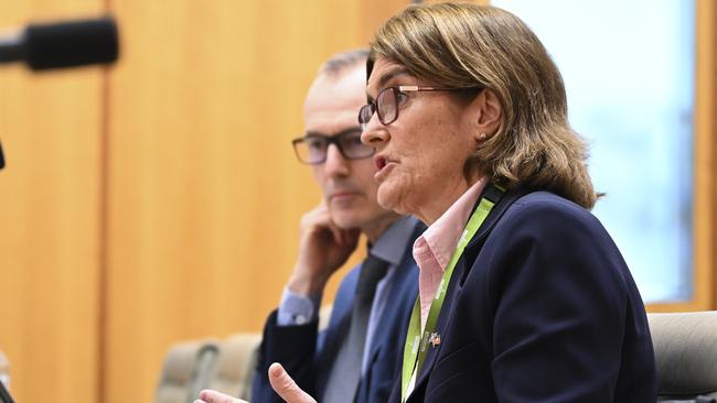 Governor of the Reserve Bank of Australia Michele Bullock appears before senate estimates. Picture: NCA NewsWire / Martin Ollman