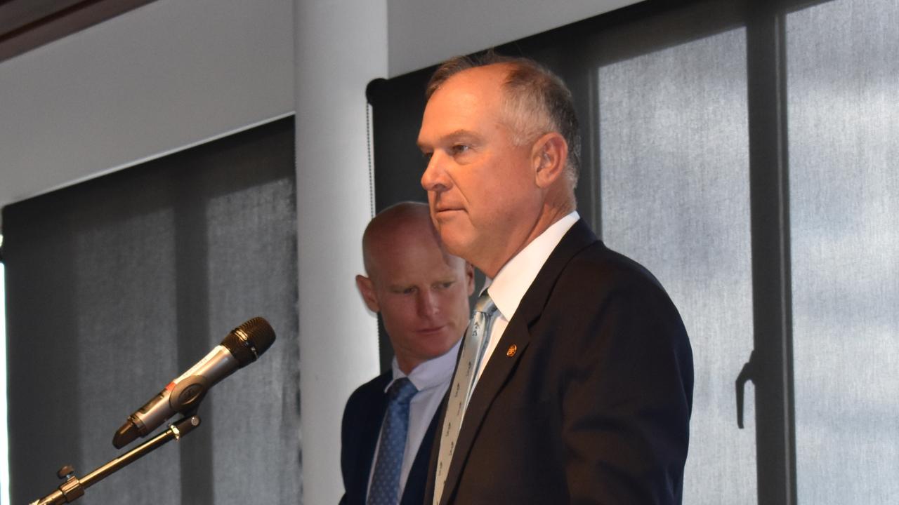 Gympie MP Tony Perrett stepped in for Wide Bay MP Llew O'Brien, who could not be present for the ceremony. Photo: Elizabeth Neil