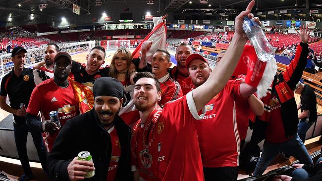 Manchester United fans at Saturday night’s tournament.