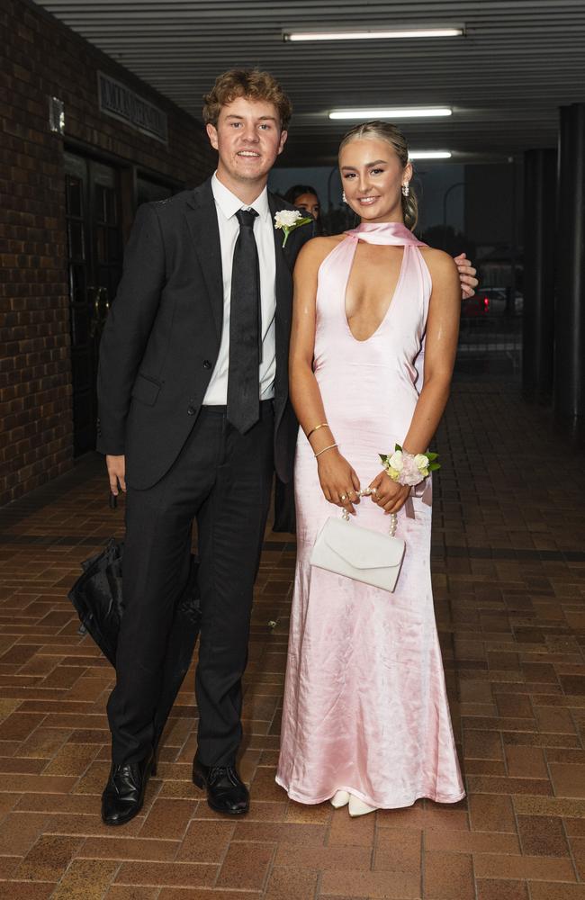 Cooper Webster and partner Roxy Patterson at the Toowoomba Grammar School formal at Rumours International, Wednesday, November 13, 2024. Picture: Kevin Farmer