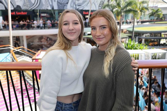 Charlotte Rogers and Georgia Rogers at Pacific Fair Beauty Weekend with Anna Paul. Picture, Portia Large.