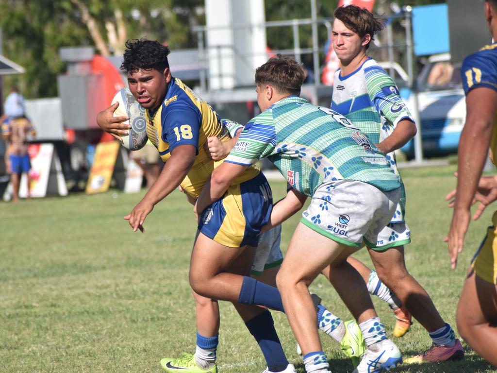 Under-17 grand final, Gladstone Ringers versus Woorabinda Warriors, at Warba Wangarunya Rugby League Carnival at Saleyards Park, Rockhampton, on January 24, 2025. Photo: Pam McKay